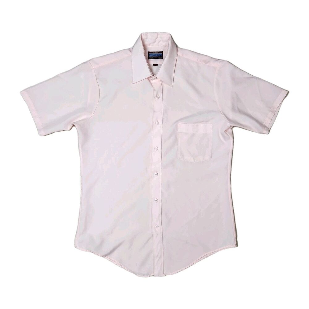 Vtg JC Penney Shirt 15 1/2‎ Retro Short Sleeve Button Up Eclectic Grandmacore